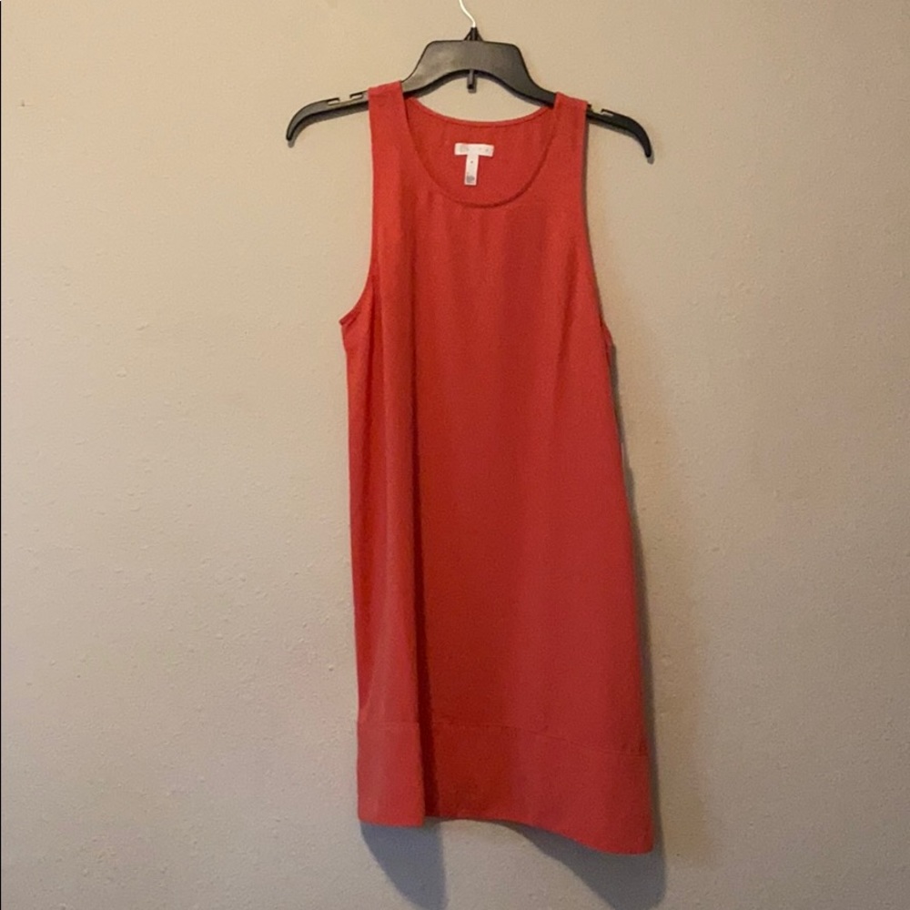 Coral sleeveless Shift dress